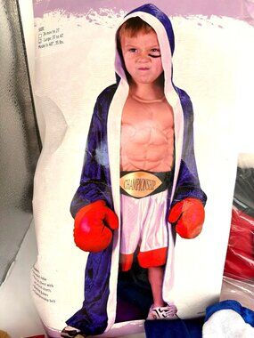 Fun World Lil Champ Boxer Toddler Cosplay Costume Size Large 3-4T